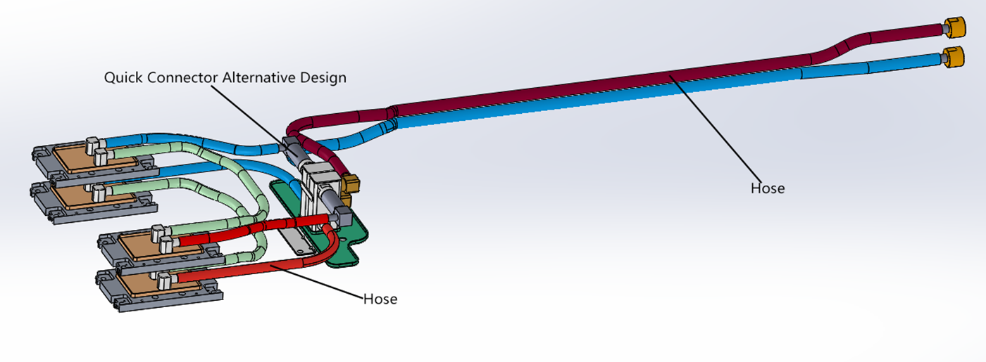 Detailed design model and simulation model of the cold plate