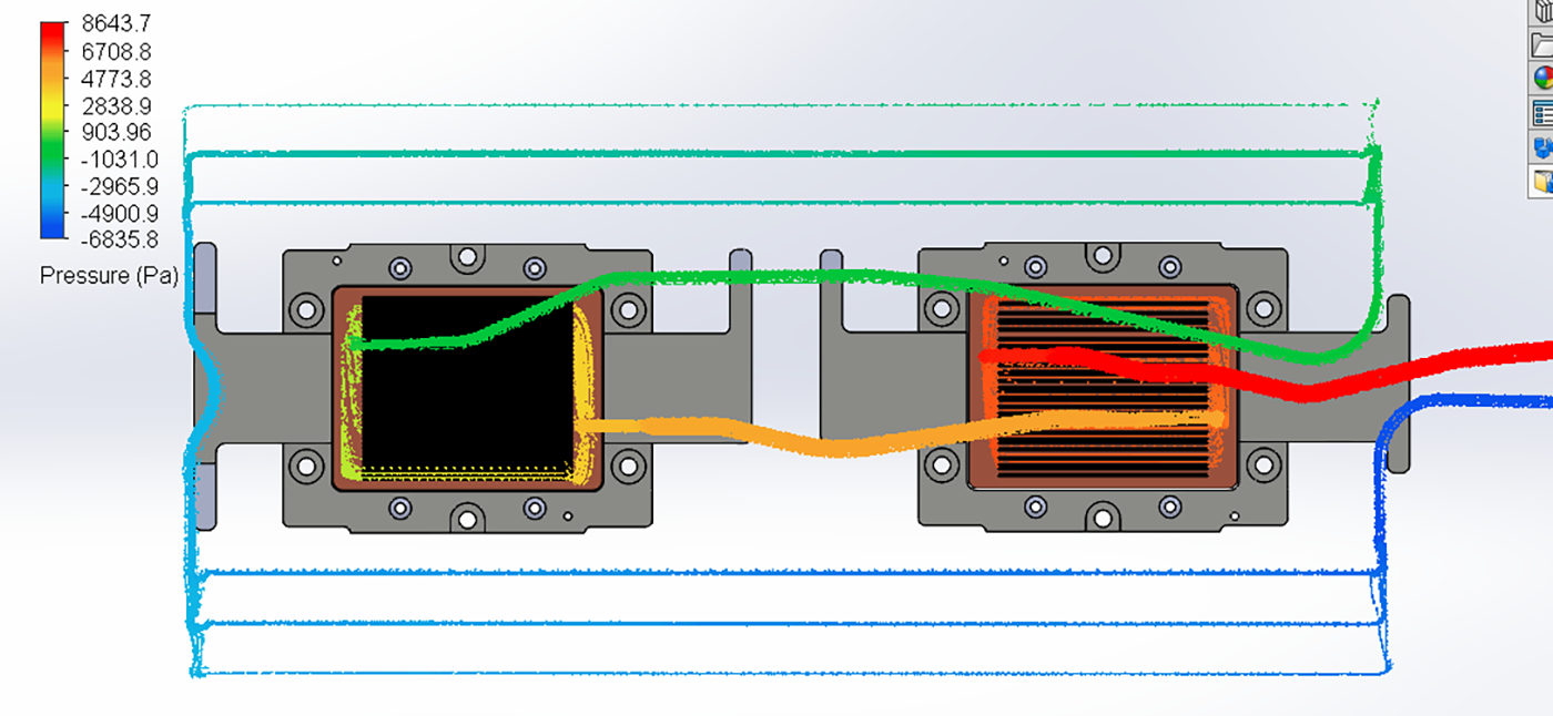 Water Flow Pressure Cloud Diagram